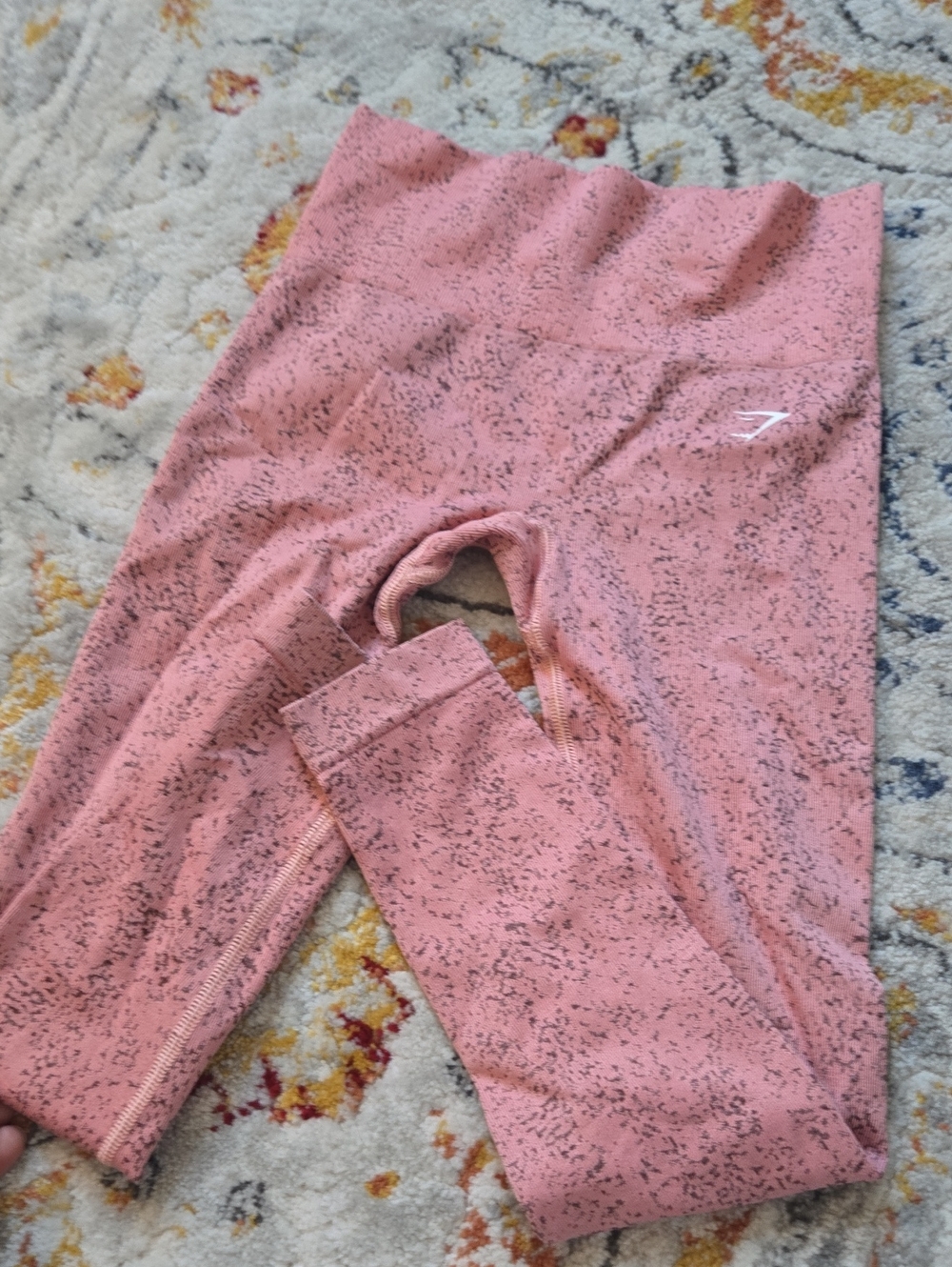 Gymshark Kids Pink Speckle High-Waist Leggings